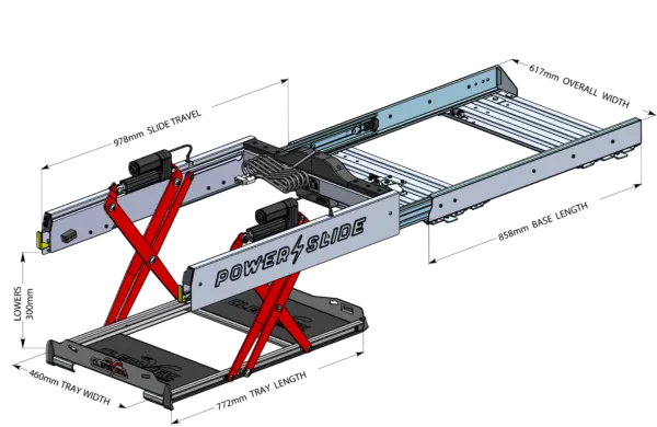 ClearView PowerSlide elekt. Kühlbox und Lasten Auszug - L