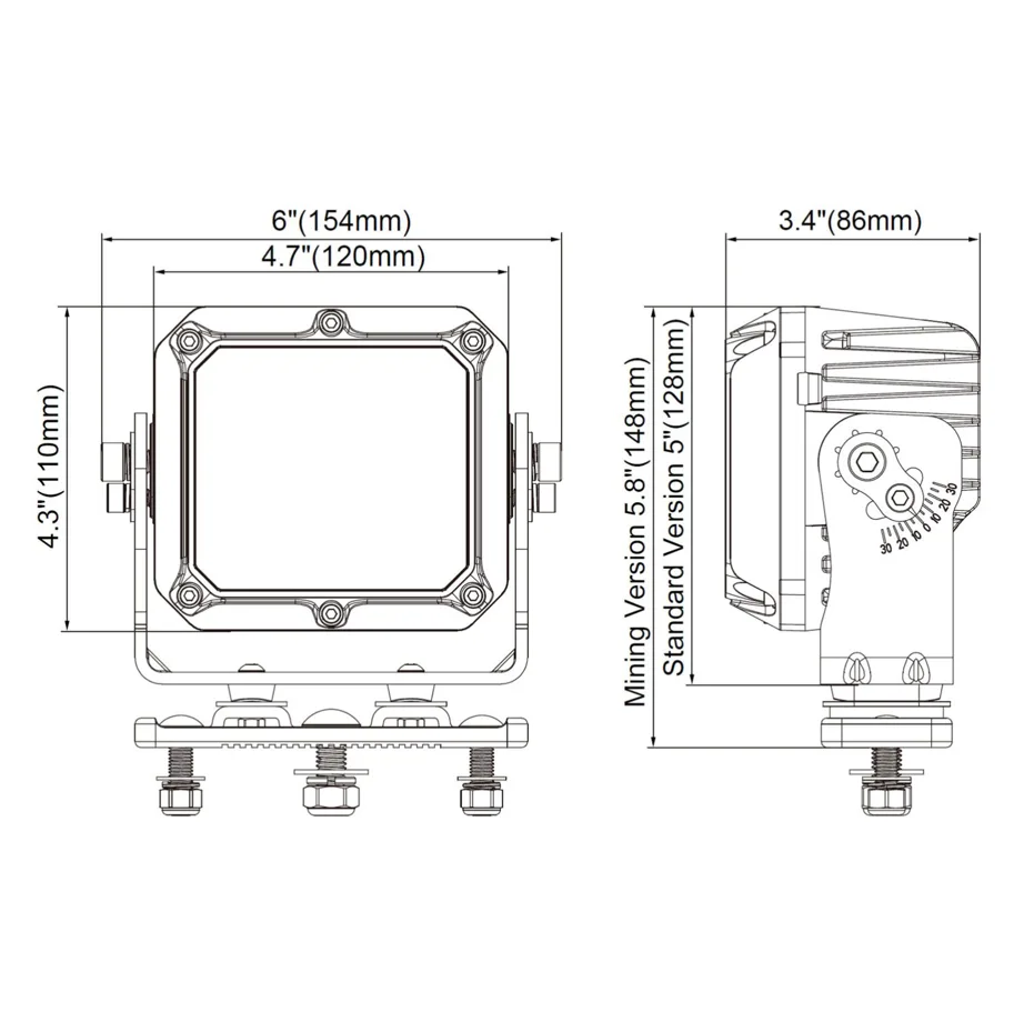 LTPRTZ® INDUSTRIAL - Arbeitsscheinwerfer Flut 90 Watt