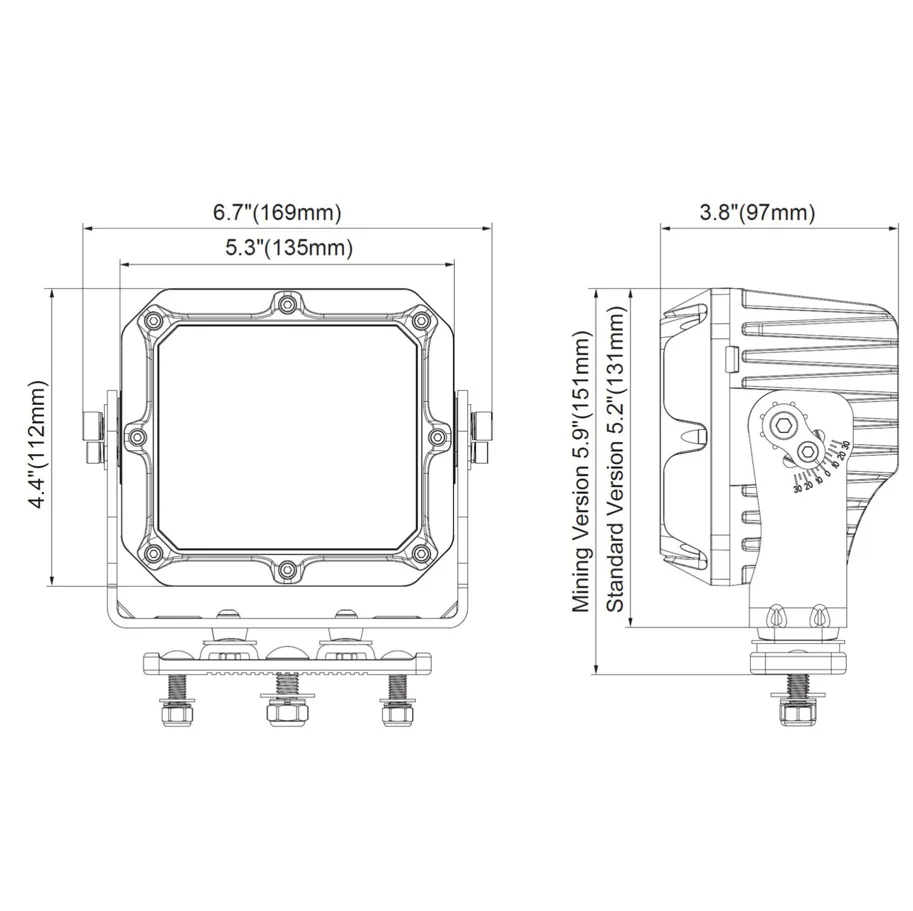 LTPRTZ® INDUSTRIAL-Arbeitsscheinwerfer Flut 120 Watt