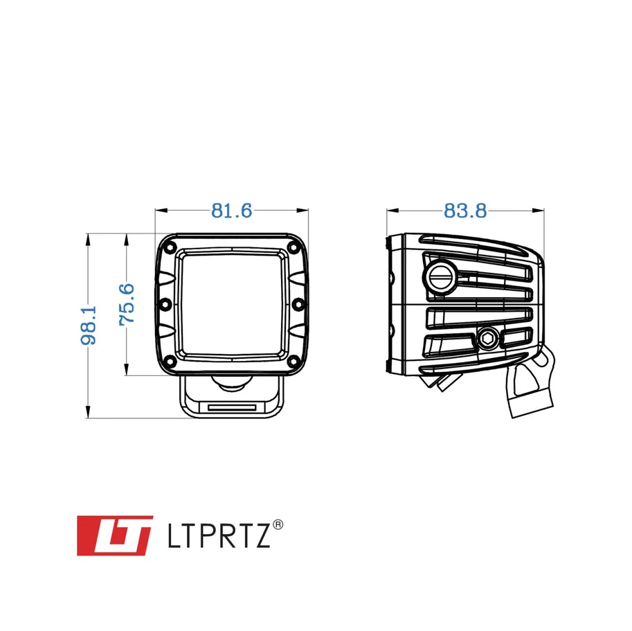 LTPRTZ® LED Cube Light 2" Arbeitsscheinwerfer Spot weiss