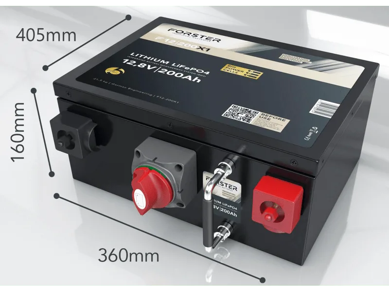 Forster LiFePO4 Lithium-Batterie 12 V 280 Ah High Power – Leistungsstark, kompakt und zuverlässig für die Untersitzmontage