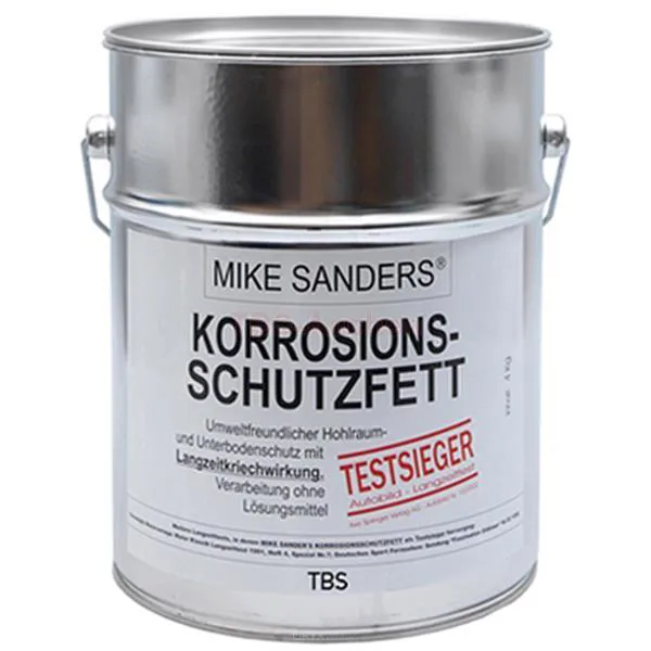 MIKE SANDERS Korrosionsschutzfett im 4 Kg Eimer. Weiche Mischung für Hohlräume. Der Testsieger!