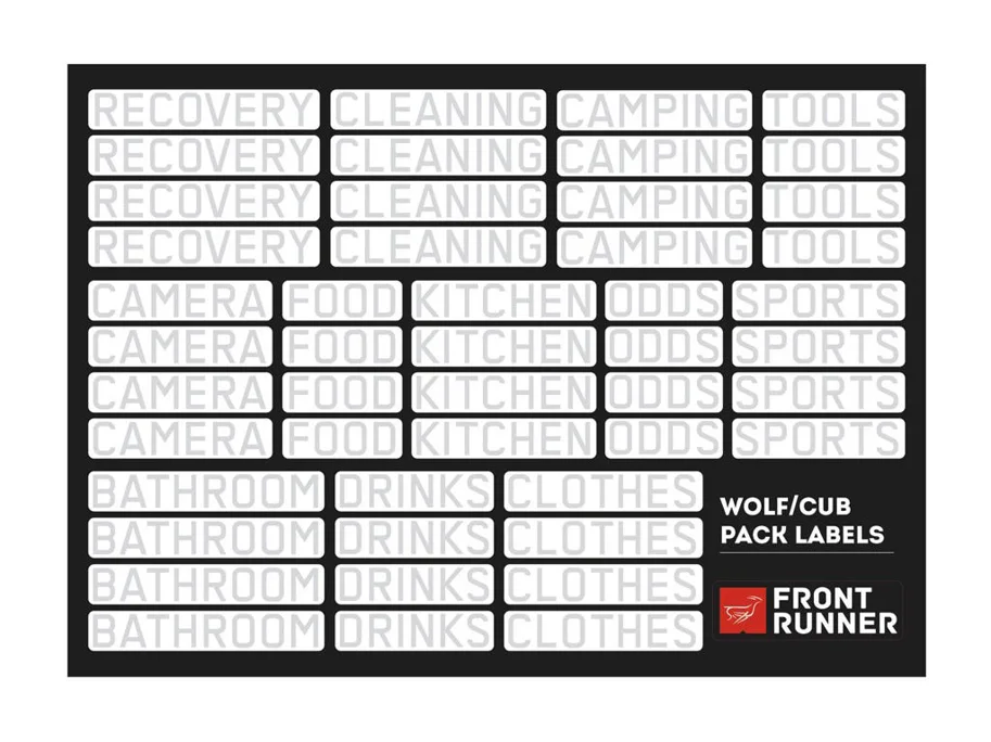 Front Runner - Wolf Pack Pro und Cub Box Organisation-Labels