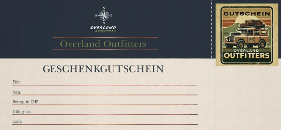 Overland Outfitters Geschenkkarte CHF 100.00