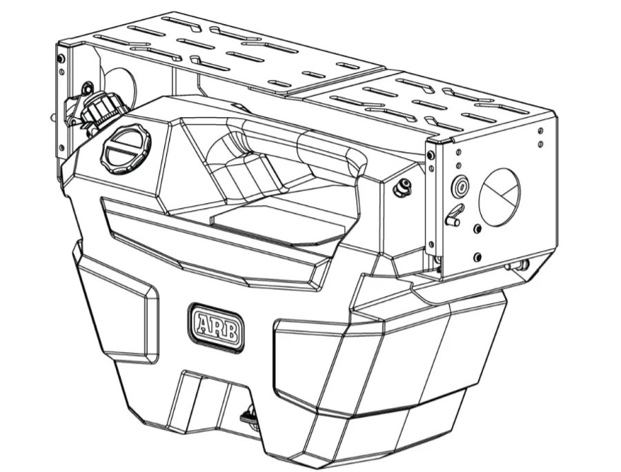 ARB Quick Release Bracket für Frontier Kanister Wash Station & Diesel Kanister