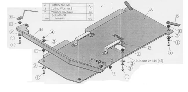 ASFIR UFS Mitsubishi L200. 06 + . Getriebe. Schaltr