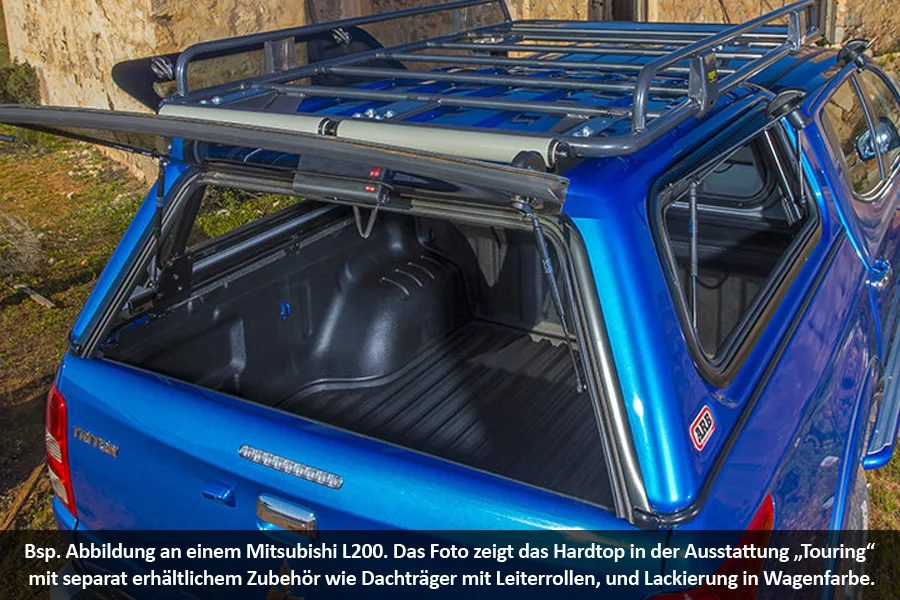 ARB Basic Hardtop für Mitsubishi L200 ab Bj. 15 Doppelkabine, flach, seitlich geschlossen