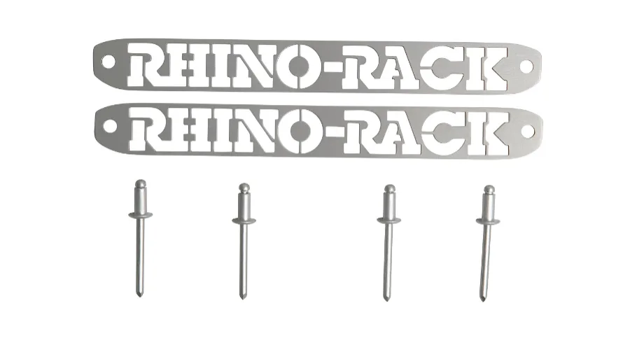 RhinoRack Emblem für PioneerNG Plattformen (2), inkl. 4 Nieten