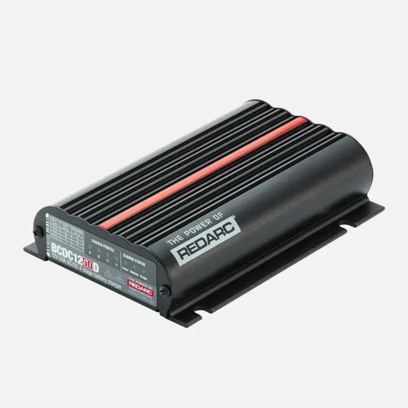 REDARC BCDC1250D, Battery Charger, DC-DC Dual Input, 12V 50A, MPPT Regulator