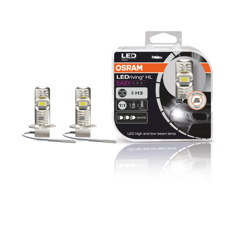 Kompakt LED Leuchtmittel Set (2 Stk.) H3, OSRAM LEDriving HL Easy