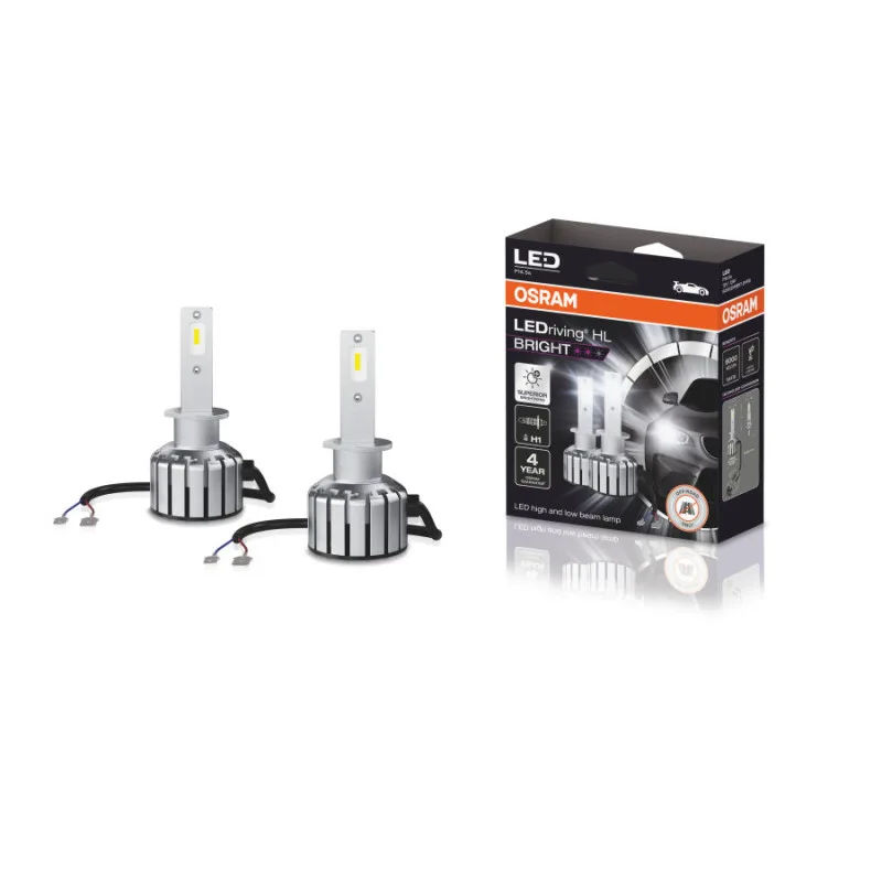 OSRAM LED Leuchtmittel Set (2 Stück) LEDriving HL BRIGHT, H1, 12V