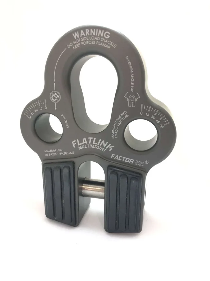 FACTOR 55'' FLATLINK MULTIMOUNT WINCH SHACKLE MOUNT, GRAY