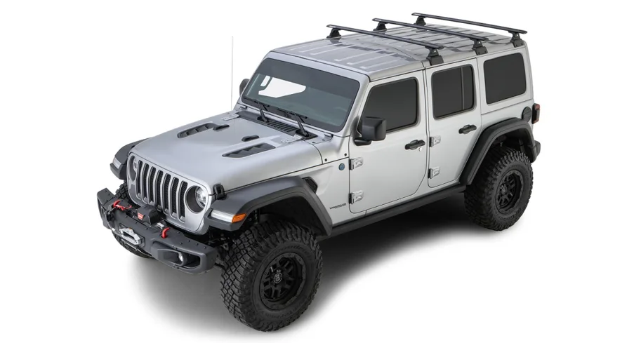 Rhino Rack Vortex (3) 1500 mm,schwarz Backbone+RLT600, Wrangler JL, 4-trg.