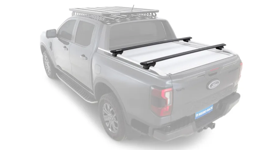 Rhino Rack Vortex 1650 mm, (2) Ford Ranger ab `23 mit erhöhter Reling am Heck,RX100