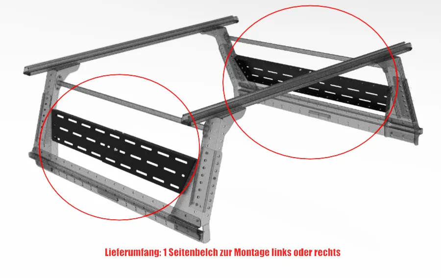 Muli-Rack Seitenblech DoubleCab links + rechts (1 Stk)