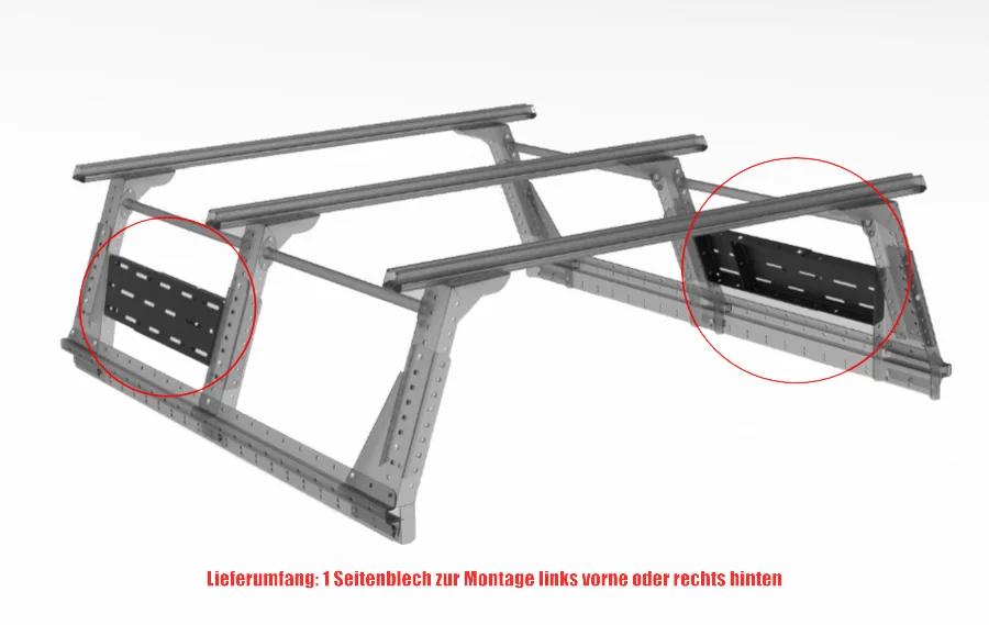 Muli-Rack Seitenblech Xtra Cab, vorne links bzw. hinten rechts (1 Stk)