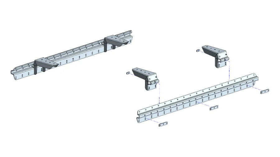 Muli-Rack Basisversion flach DoubleCab ohne Dachträger, inkl. Schraubensatz