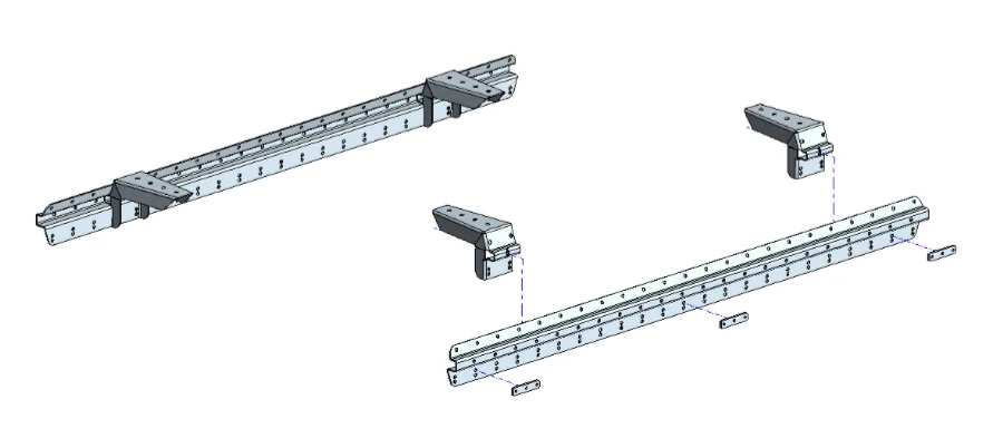 Muli-Rack Basisversion flach Xtra Cab, ohne Dachträger, inkl. Schraubensatz