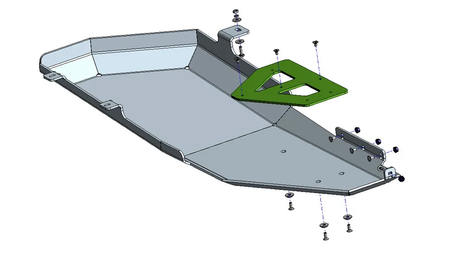 Unterfahrschutz Ford Ranger Raptor 2019-11/2022, Tank