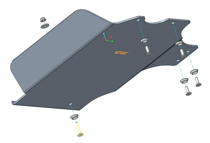 Unterfahrschutz Ford Ranger Raptor ab 11/2022, Verteilergetriebe