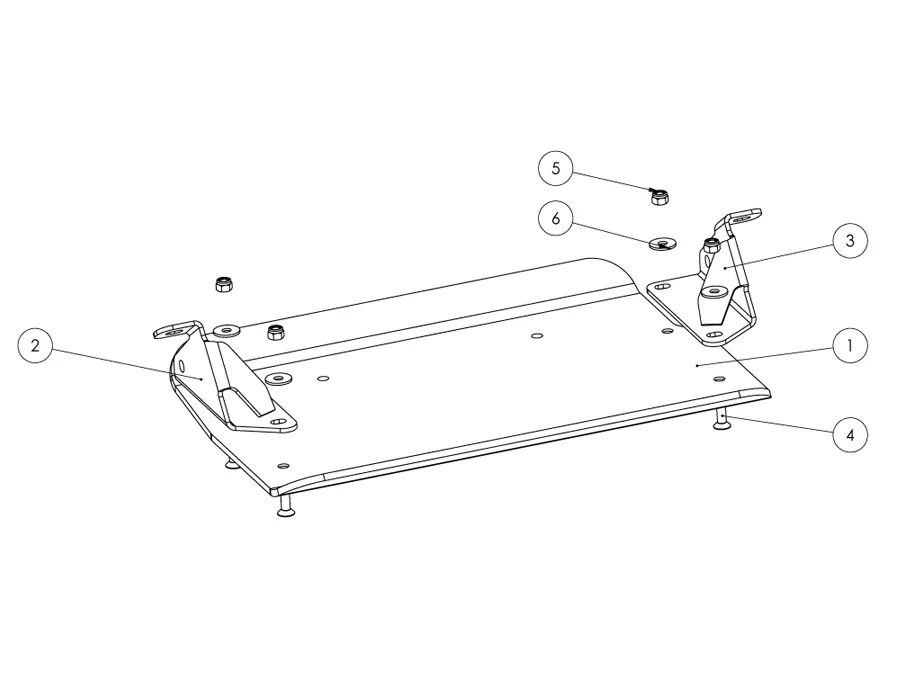 Unterfahrschutz Toyota J73/75/78/79-06, Vorderachse, 6 mm Aluminium