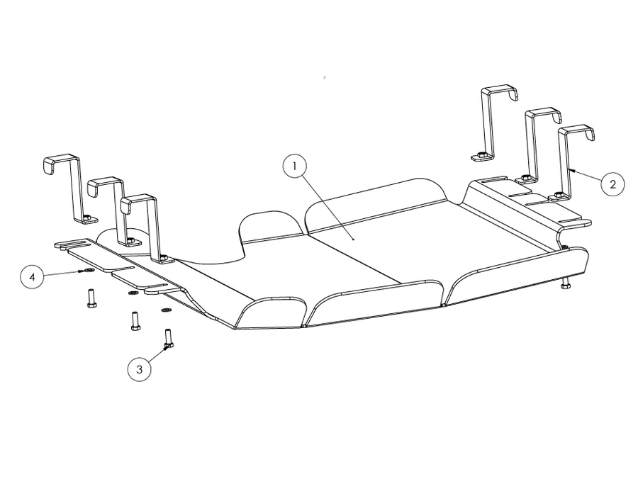 Unterfahrschutz Toyota HZJ78/79, alle Verteilergetriebe, 6 mm Aluminium