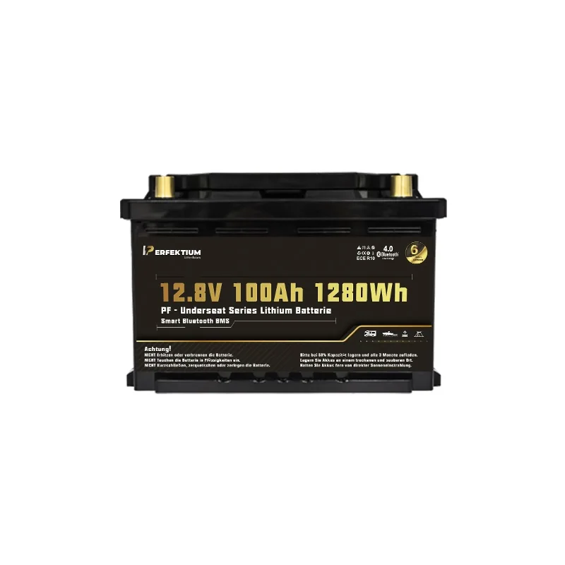 Perfektium PF SERIES Lithium Batterie LiFePO4 12.8V 100Ah LN3 Smart BMS mit Bluetooth Wohnmobil Untersitzbatterie